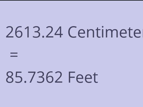 2613.24 CM TO FEET