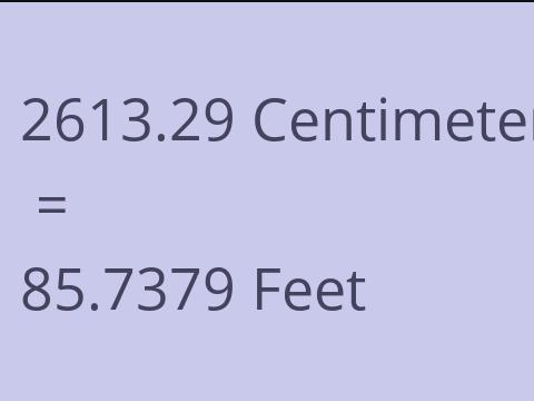 2613.29 CM TO FEET