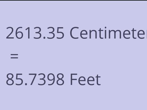 2613.35 CM TO FEET