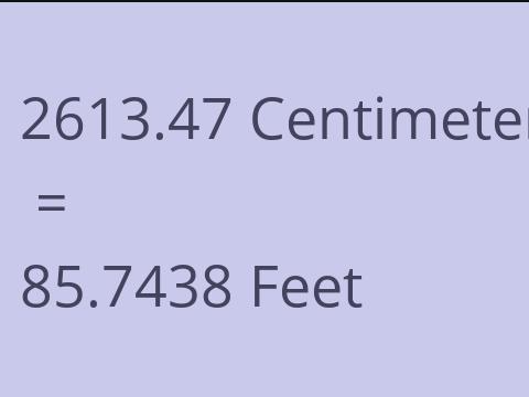 2613.47 CM TO FEET