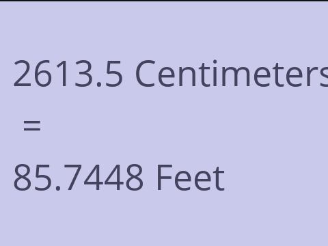 2613.5 CM TO FEET