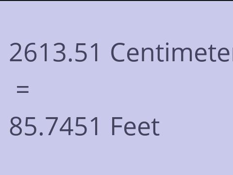 2613.51 CM TO FEET