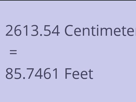 2613.54 CM TO FEET