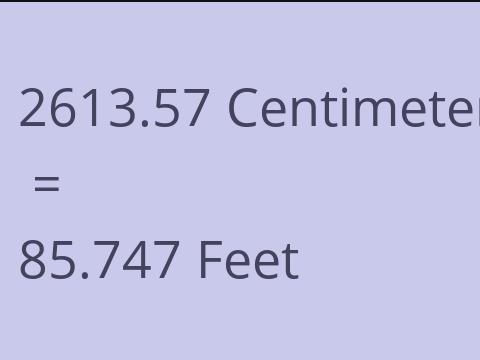 2613.57 CM TO FEET