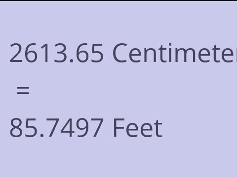 2613.65 CM TO FEET