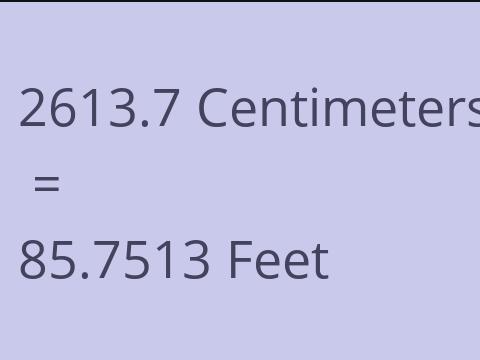 2613.7 CM TO FEET