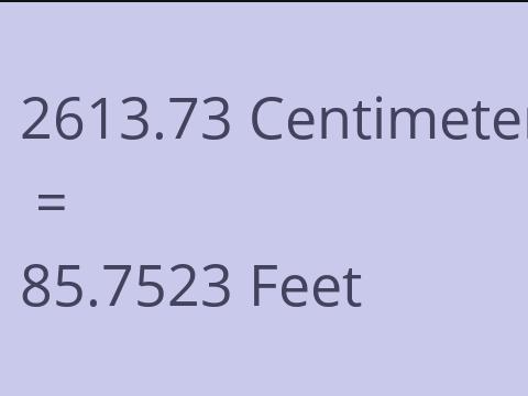 2613.73 CM TO FEET