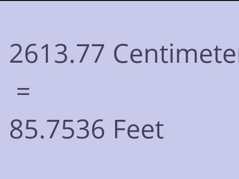 2613.77 CM TO FEET