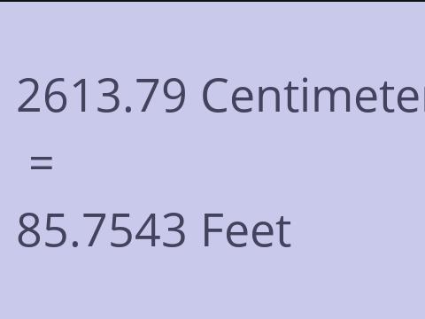 2613.79 CM TO FEET