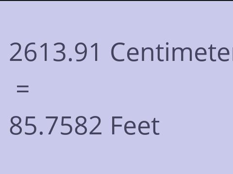 2613.91 CM TO FEET