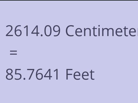 2614.09 CM TO FEET