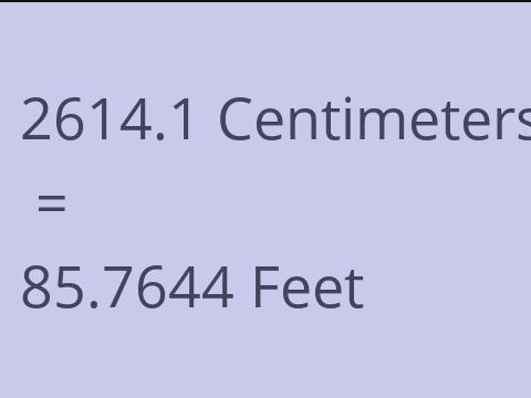 2614.1 CM TO FEET