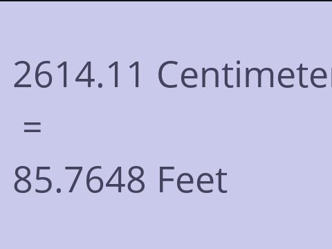 2614.11 CM TO FEET