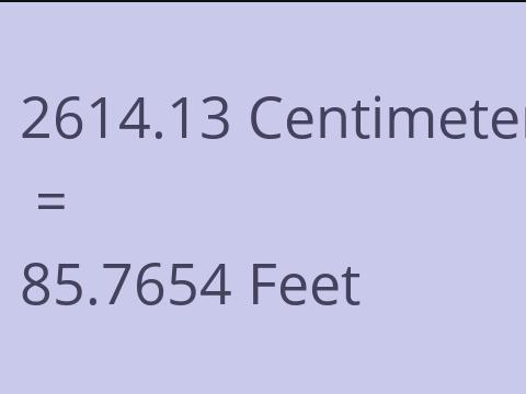 2614.13 CM TO FEET
