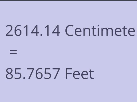 2614.14 CM TO FEET