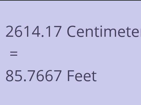 2614.17 CM TO FEET