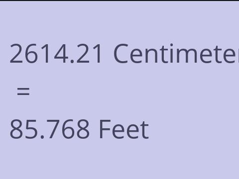 2614.21 CM TO FEET