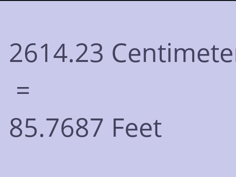 2614.23 CM TO FEET