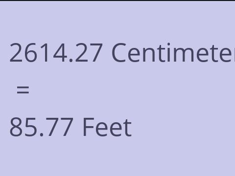 2614.27 CM TO FEET