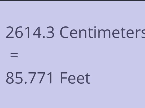 2614.3 CM TO FEET