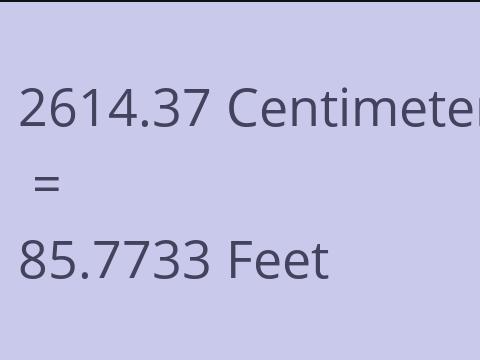 2614.37 CM TO FEET