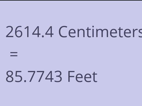 2614.4 CM TO FEET