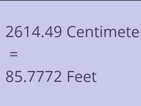 2614.49 CM TO FEET