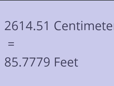 2614.51 CM TO FEET