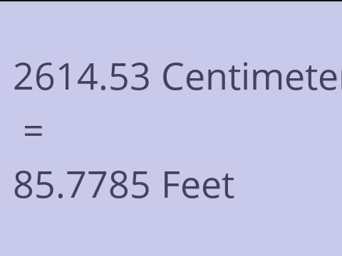 2614.53 CM TO FEET