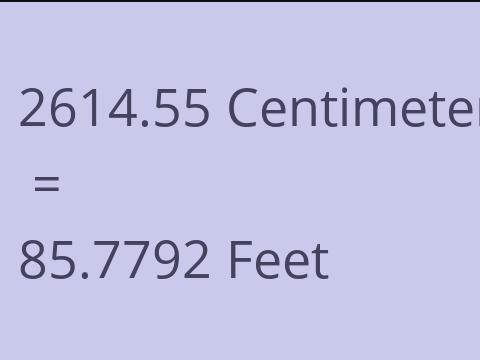 2614.55 CM TO FEET