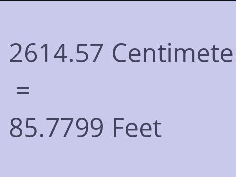 2614.57 CM TO FEET