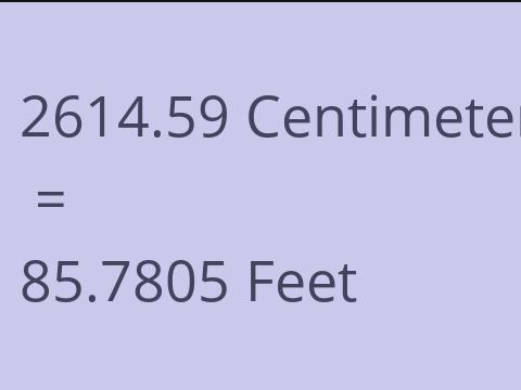 2614.59 CM TO FEET