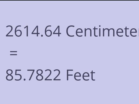 2614.64 CM TO FEET