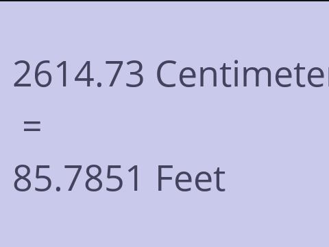 2614.73 CM TO FEET