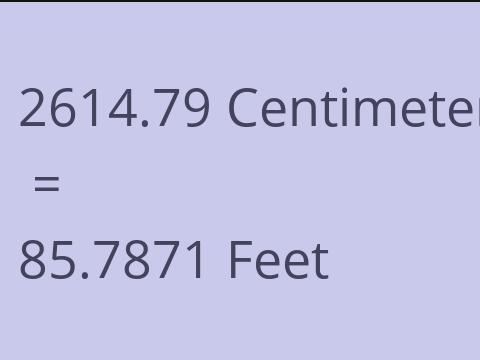 2614.79 CM TO FEET