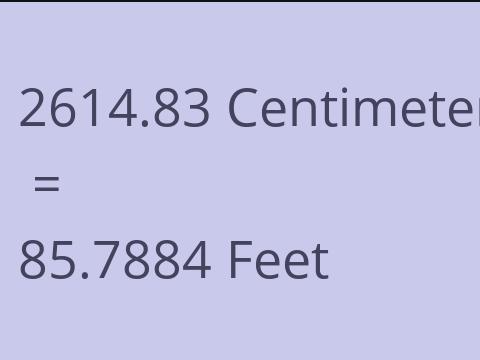 2614.83 CM TO FEET