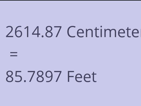 2614.87 CM TO FEET