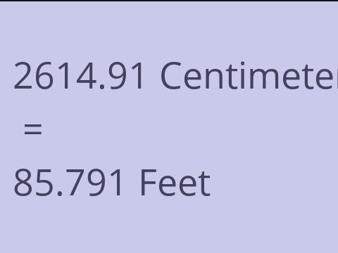 2614.91 CM TO FEET