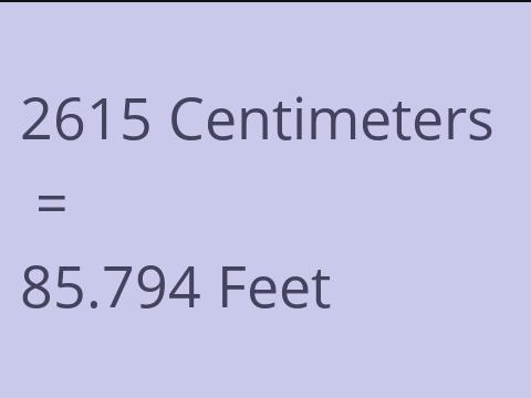 2615 CM TO FEET