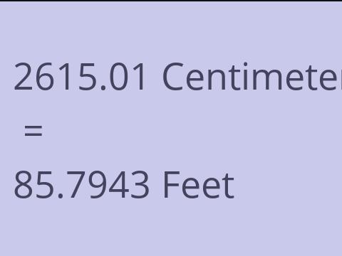 2615.01 CM TO FEET