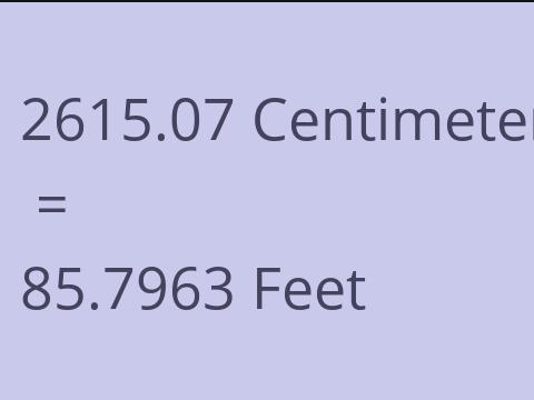 2615.07 CM TO FEET