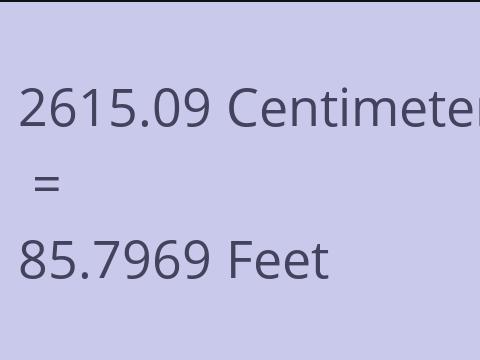 2615.09 CM TO FEET