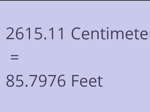 2615.11 CM TO FEET