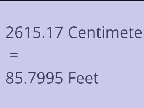 2615.17 CM TO FEET