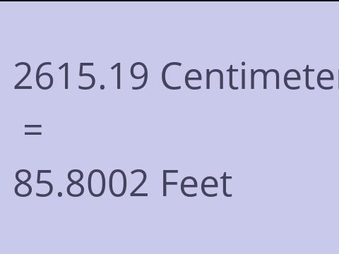 2615.19 CM TO FEET