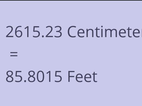 2615.23 CM TO FEET