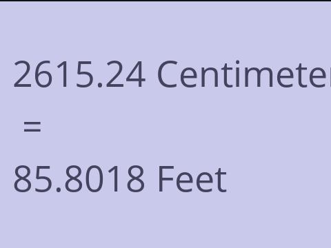 2615.24 CM TO FEET