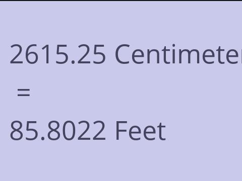 2615.25 CM TO FEET