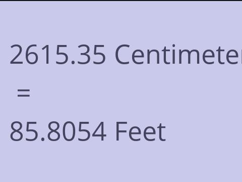 2615.35 CM TO FEET