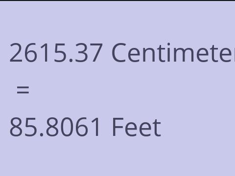 2615.37 CM TO FEET